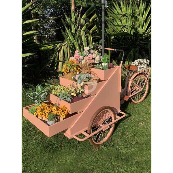 Outdoor Food Vending Cart with Soybean Raw Material and Three Wheels Electric Cargo Bike