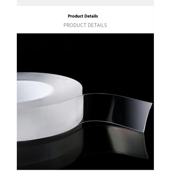 Custom Nano Strong Adhesive Double-Sided Tape Transparent Washable Removable Car Mount Acrylic Adhesive