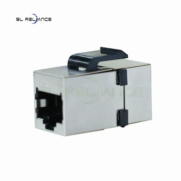 Fêmea ao grau trapezoide protegido fêmea Toolless de CAT6 RJ45 Jack Inline Coupler 180
