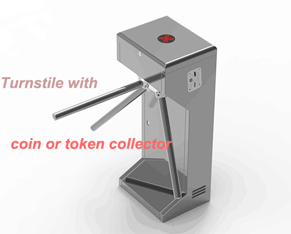 Half Height Coin or Token Operated turnstile entrance gates for Swimming Pool Entrance