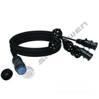 Cable d'extension Socapex à 19 broches avec rupture à 6 voies 16A Cable d'alimentation Assemblage de lampes de scène LED Connecteurs de tête mobile