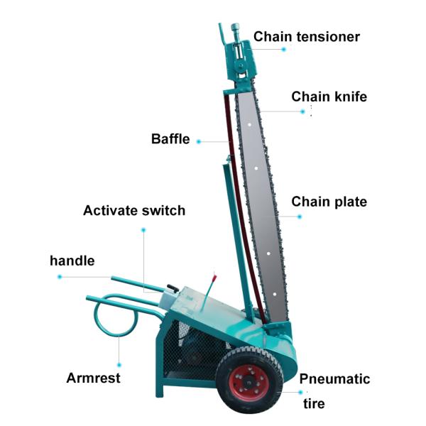 Промышленный электрический дереворезатель мощностью 4 кВт для переносной резки древесины в промышленных условиях