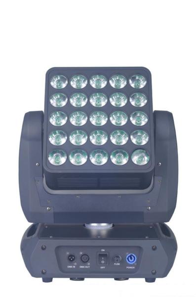 Black / White Case LED Moving Head Light 25 x 12w Matrix for KTV DISCO stage light