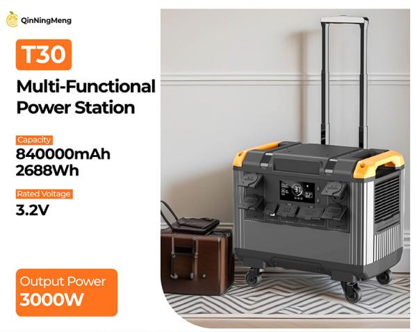 Centrale électrique portable LiFePO4 2688Wh 3000W avec panneau solaire