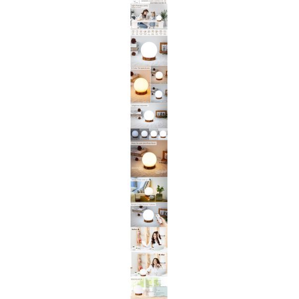 Remote Control Mood Therapy Lamp 100V - 240V Sad Daylight Lamp