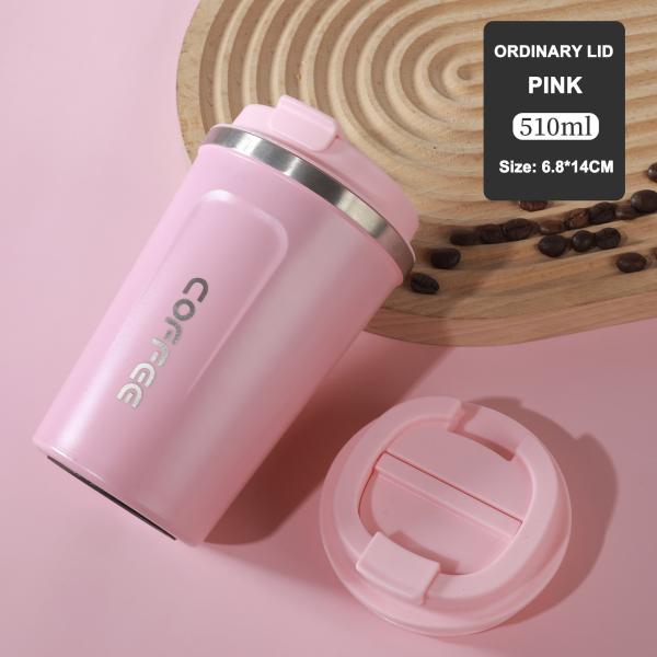 Розовый вакуумный изолятор с двойной стенкой многоразовый 304 из нержавеющей стали