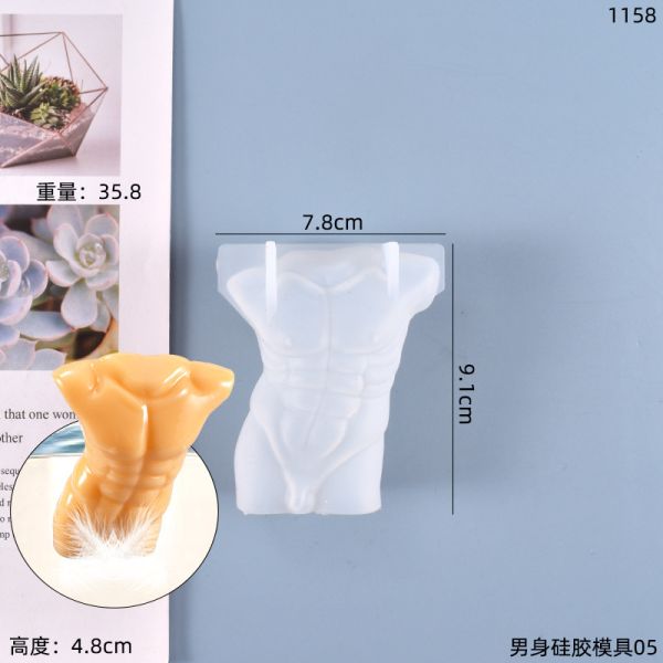 DIY crystal dropper mold simulates human body, male body, female body, model, stage decoration, silicone mold