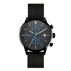 Relógio luxuoso análogo de quartzo do OEM 20mm do relógio do preto do negócio 3ATM