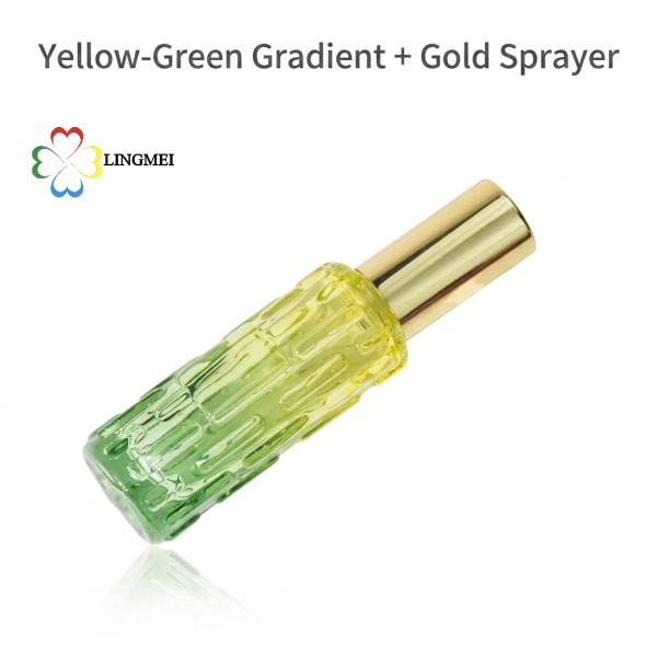 Luxury 10ml Gourd-Textured Glass Perfume bottle with auminum mist spray – Premium Portable Travel Spray Bottle