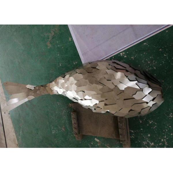 Statue animale grand d'acier inoxydable en baleine en métal extérieur moderne de sculpture