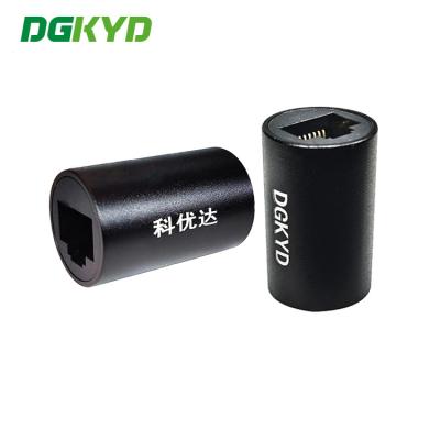 Ultra Thin Straight Through Head RJ45 Waterproof Dual Interface 180 Degree Round Straight Through With Aluminum Shell