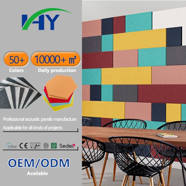 Wall Decoration Acoustic Wall Panel with Eco-Friendly PET Material