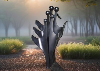 Custom Painted Abstract Metal Garden Art Modern Stainless Steel Outdoor Sculpture
