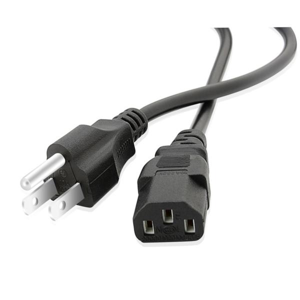 6 Ft Standard LED Grow Light Extension Cord 18 AWG Black Grow Light Cable