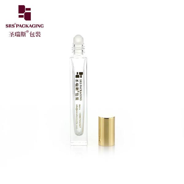 GB2-10ml Empty Glass Perfume Bottle With Gold Aluminum Cap Hotstamping Logo