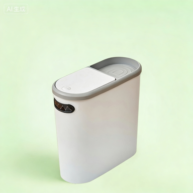 Home Use Narrow-Gap Trash Can with Built-in Charcoal Filter 50 Liters Capacity and Ergonomic Side Handles