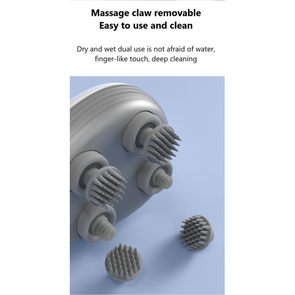 Muscle Massage Waterproof Portable Vibration Massage Head Electric Kneading Scalp Massager Gua Sha Mini Head Guasha Machine