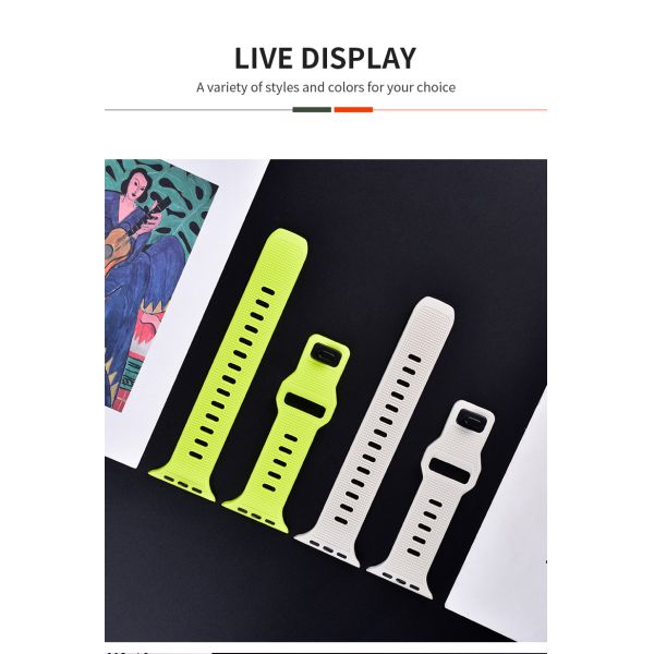 Solid Color Silicone Strap For Smartwatches | OEM/ODM - China Wholesaler SHX