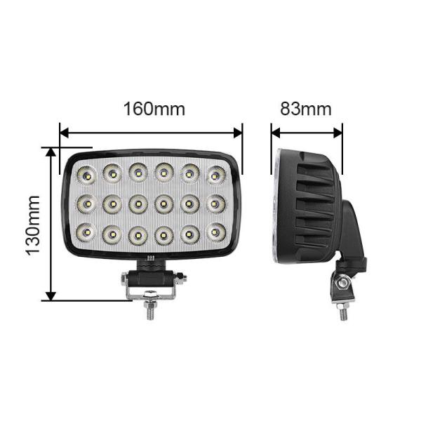 90W LED Agricultural Work Lights Customized Automotive LED Work Light IP67 Bracket Adjustable