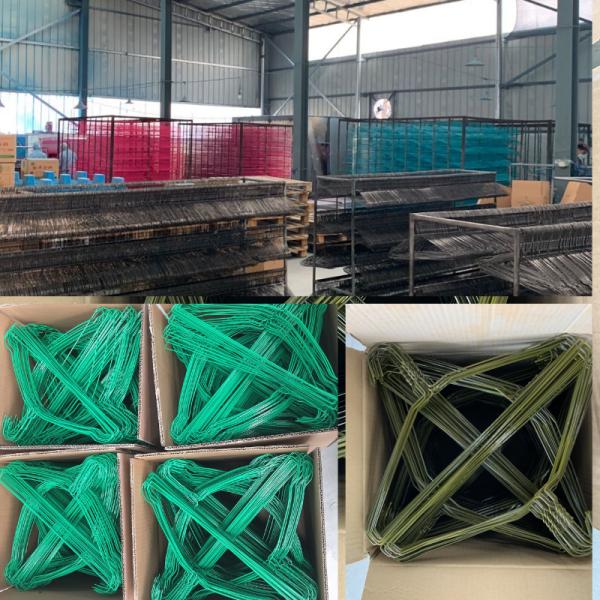 Shirt / Suit Green Steel Wire Hangers 20.5cm Height Carbon Steel Material