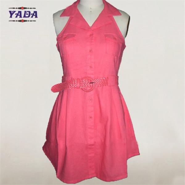 Новая продажа моды вечеринка качаться элегантное дамское платье дамы повседневные платья фотографии с поясом