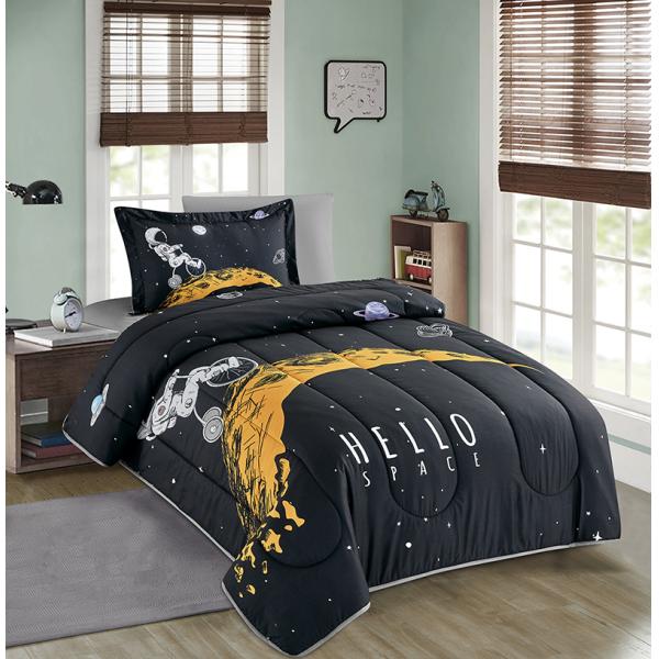 Домашний 4PCS набор Милый мультфильм Печатный детский одеял на 100% хлопка Постельное белье