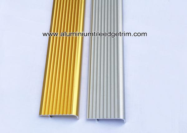 F Type Toothed Anti - Skid  Metal Aluminum Stair Nosing For Tile