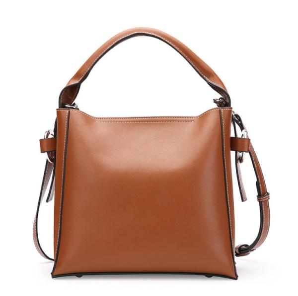Handbags with Cross-body Strap Real Leather Tote Bags Cowhide Buckest Bags