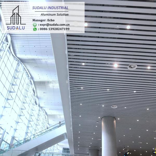 SUDALU Aluminum Shutter Ceilling Aluminum Aerofoil Louver Ceiling for Airport Metro Usage 10 years Warranty