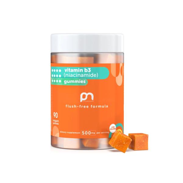 Health Glow Niacinamide 500mg Gummies | Flush-Free Vitamin B3 | 30 Servings