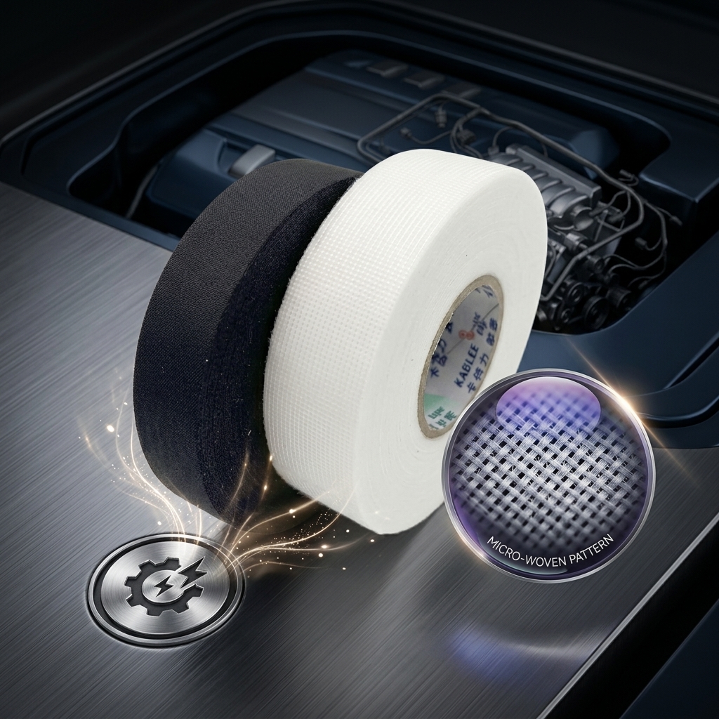 Kablee Cloth Automotive Wire Harness Wrapping Tape Abrasion Resistant Protective Fabric Black