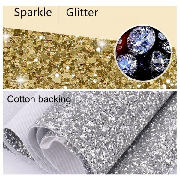 Wall Covering White Glitter Fabric , 1.38m Width Glitter Spandex Fabric