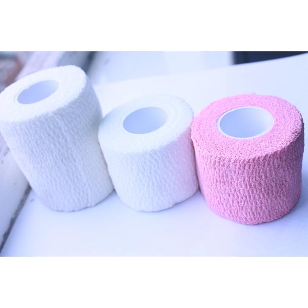 Vendajes elásticos del vendaje del algodón flexible auto-adhesivo respirable del rasgón fácil