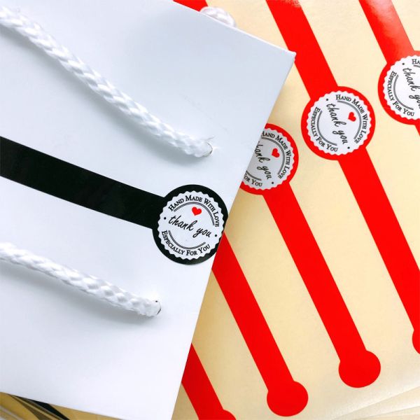 Kraft Paper Food Packaging Sticker For Baking Cake Safety Seal
