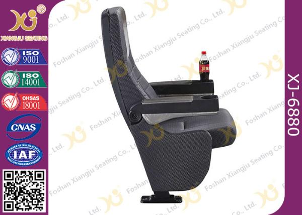 Heavy Duty Steel Mechanism Movie Cinema Theater Chairs Top Grain Italian Leather Seat