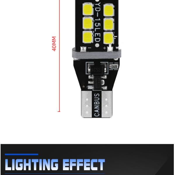 W6W WY16W 15 SMD Automotive LED Headlight 2835 Stop Light T15 Car Led Light