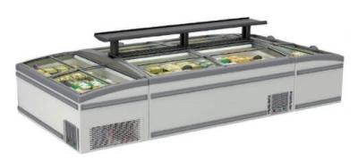 Refrigerar estático superior de vidro do congelador 500L-1000L da ilha do supermercado
