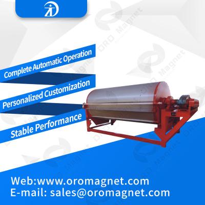 Mining / Ore Dressing Wet Magnetic Drum Separator 3.5KW One Year Guarantee