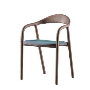 Ash Solid Wood Dining Chairs Dark Wood Dining Chairs With Leather Fabric Cushion