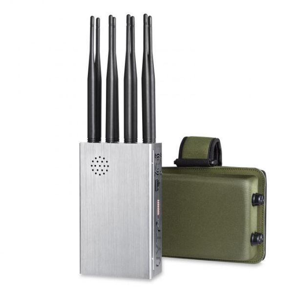 8 Antennas Cell Phone Blocker Jammer 2G 3G 4G 5G WIFI Signal With Bigger Hot Sink & Battery