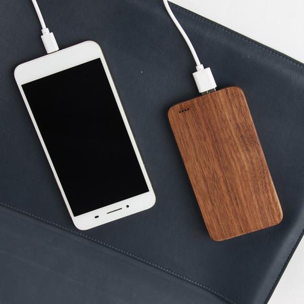 12V Motor Emergency Start Wooden Power Bank , 8000mAh Wood Casing USB Power Bank
