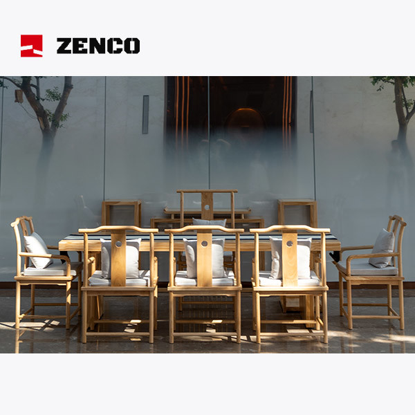 Набор мебели гостиничного лобби содержит твердое дерево из чайного стола, чайного стула, кофейного стола