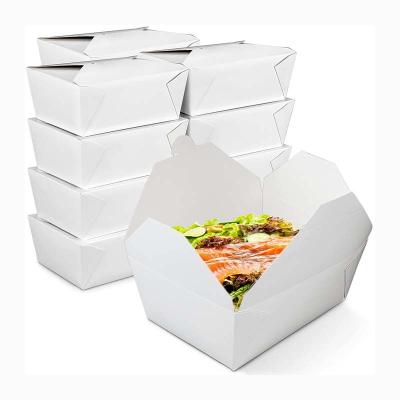 Bento Paper Box Microwavable, recipientes afastados impermeáveis de Kraft