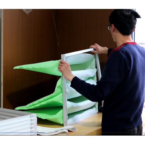 Green White Blue White F6 Cotton Pre Filter Media Air Filter Media