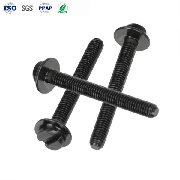 Acero al carbono Cerrojo largo Cerrojo negro de zinc con ranuras Cerrojo de cabeza plana no estándar 4.8 grado