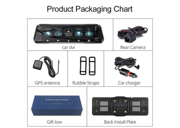GPS Navigation HD1080P 10 Inch ADAS Car Driving Video Recorder
