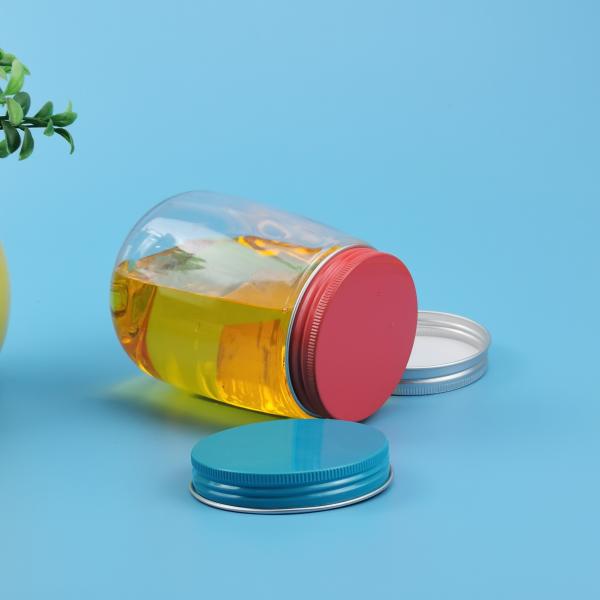 Custom 54mm PET Plastic Beverage Jar For Cool Coffee