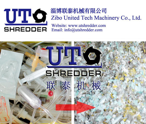 strong double shaft shredder/ Solid Waste Shredder/Medical Waste Shredder/ two engines shredder/ solid waste crusher