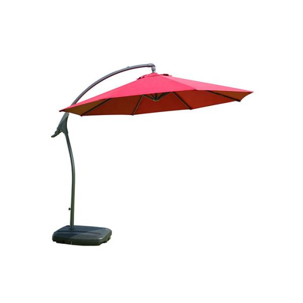 Aluminum Bend Offset Outdoor Hanging Umbrella With Base φ250x245cm Size