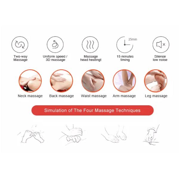 FDA Approval Shiatsu Neck Shoulder Massager Black Color And Support Customized